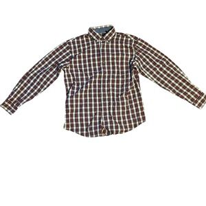 IZOD Stripped Plaid Button up dress shirt